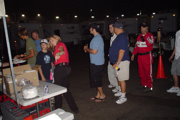 Catering for NASCAR Safety Crew at California Speedway